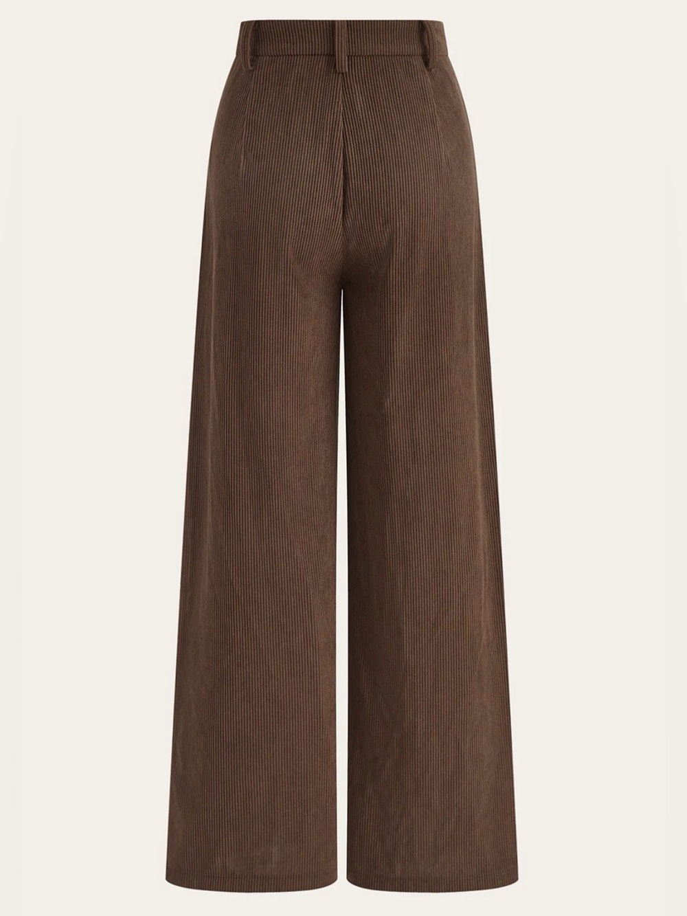 Commense Brown Wide Leg Pants with Matching Vest - Picture 5 of 9